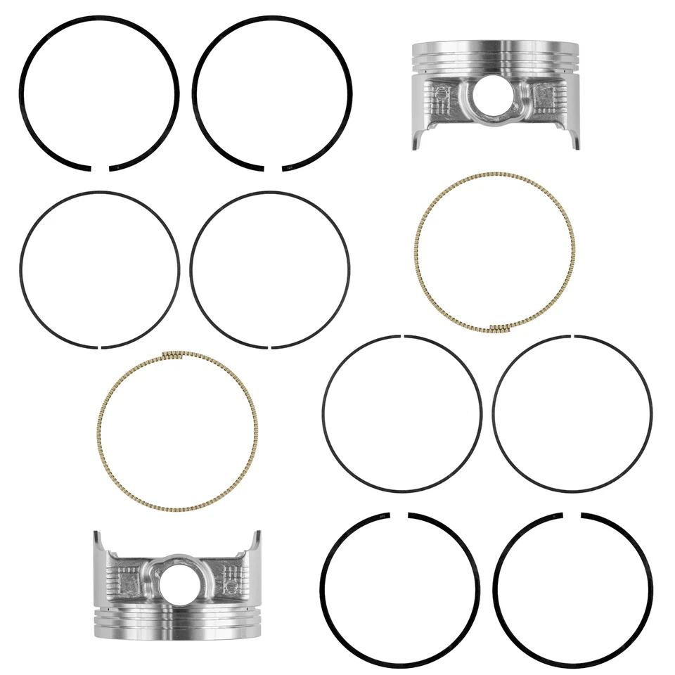 2 anillos de pistón de cilindro trasero delantero para Kawasaki Brute Force 750 KVF750 4X4i 05-11 Foto 4 de 4