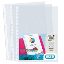  Lot de 100 pochettes en plastique transparent A4 multi-perceuses en polyprop...