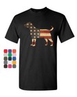 American Dog T-Shirt Stars and Stripes Retriever Bulldog Pitbull Mens Tee Shirt