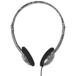 Urbanz SNAKZ Grey Black Snake Print Over Ear Headphones - Image 4 of 4