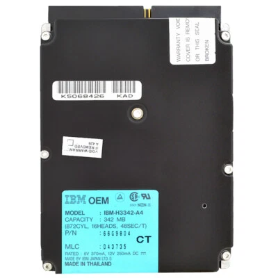 Festplatte IBM 342MB 3600Rpm IDE / ATA 3.5'' Zoll IBM-H3342-A4 - Bild 1 von 4