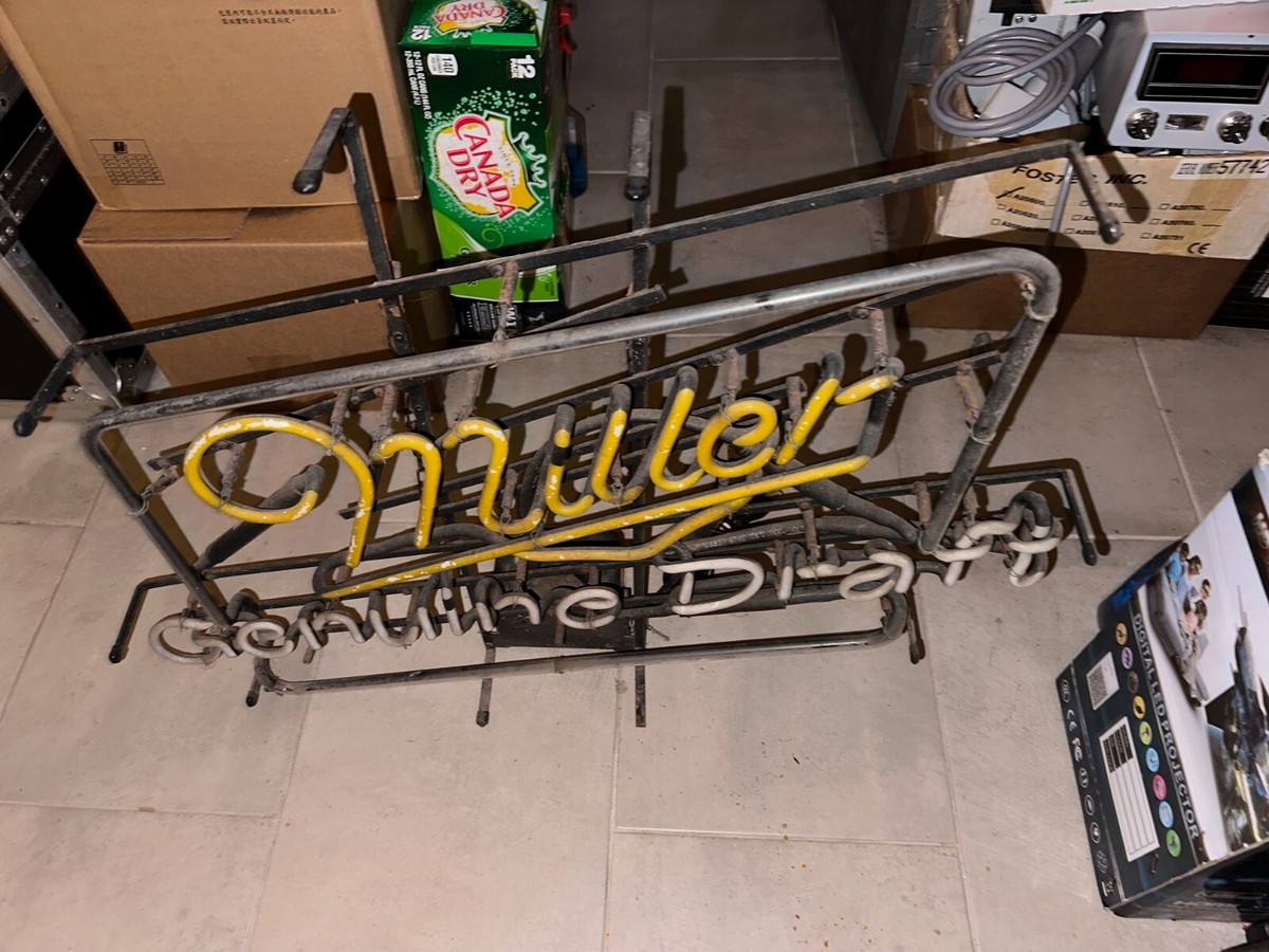 Miller Genuine Draft Beer Vintage Real Tube Neon Sign Miller Genuine Draft Beer Vintage Real Tube Neon Sign