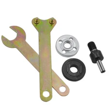 5Pcs Angle Grinder Flange Electric Drill Tool Wrench Spanner Metal Lock Nut Kit