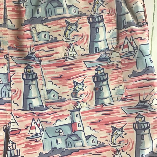 Vineyard Vines Boy’s Lighthouse Scenic Chappy Swim Trunks W/Mesh Liner Sz. 16(L) - Picture 6 of 12