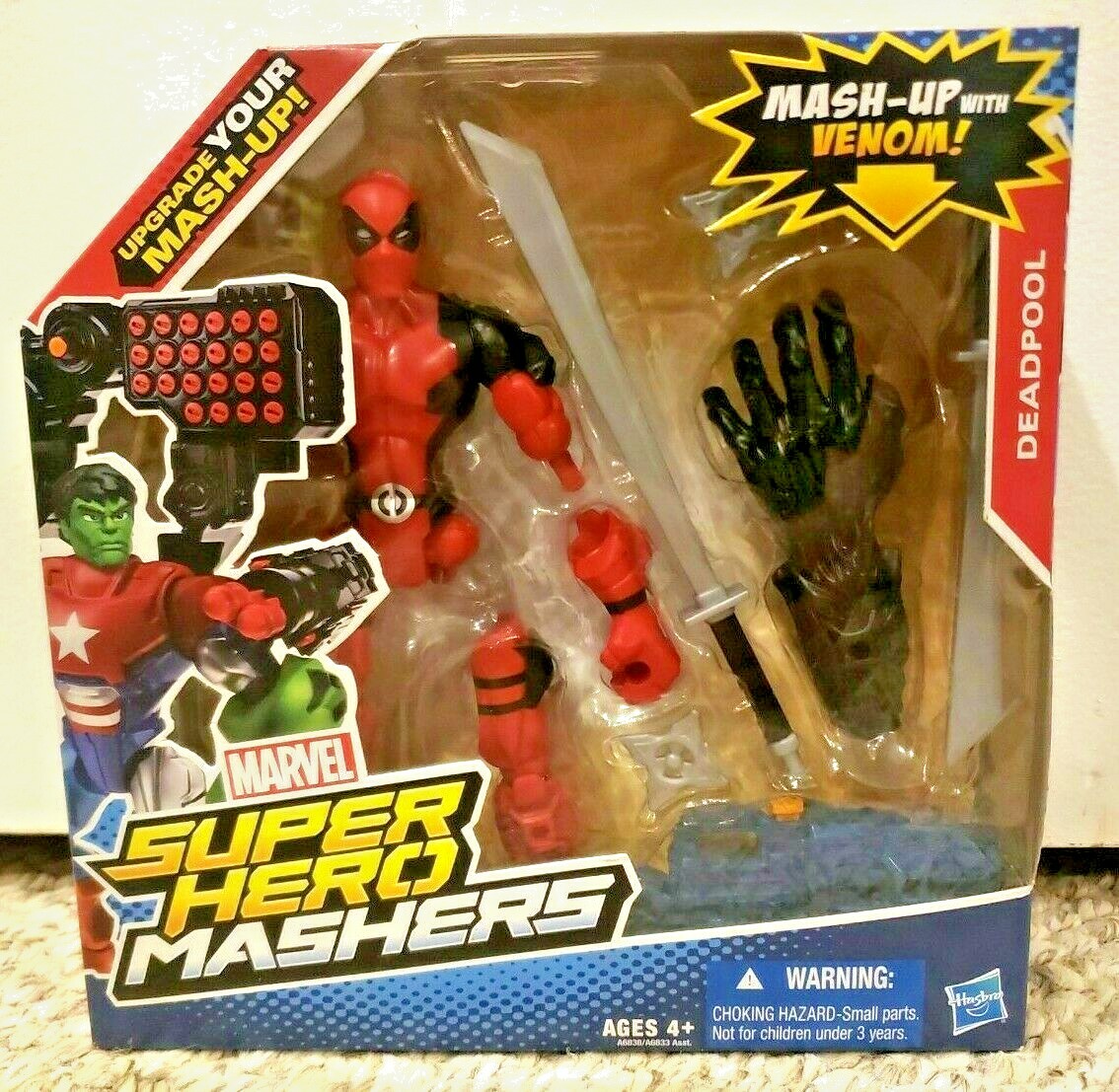 Marvel Super Hero Mashers Deadpool w/ Venom arm mash-up! NEW IN BOX