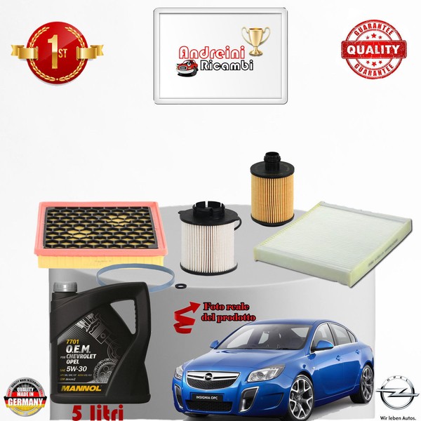 Inspektionskit Filter + ÖL Opel Insignien 2.0 Cdti 118KW 160CV Von 2012->-image