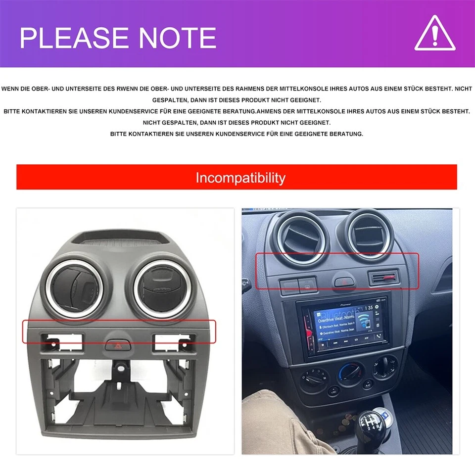 Für Ford Fiesta MK5 VI 2002-2008 Android 15 Autoradio Apple Carplay GPS WIFI FM - Bild 2 von 4