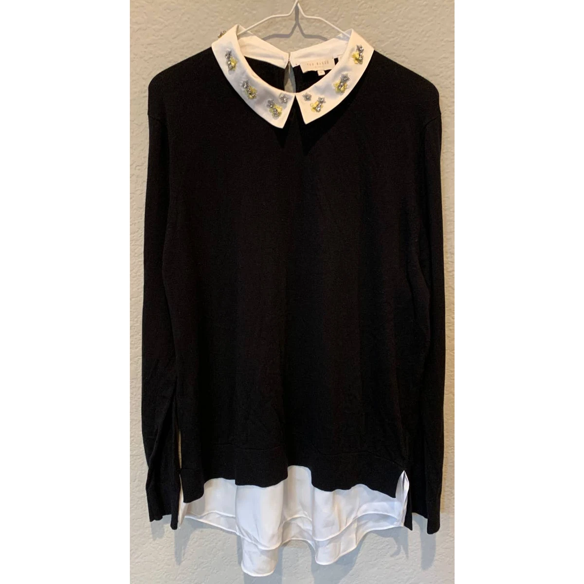 Ted baker shop embellished collar sweater