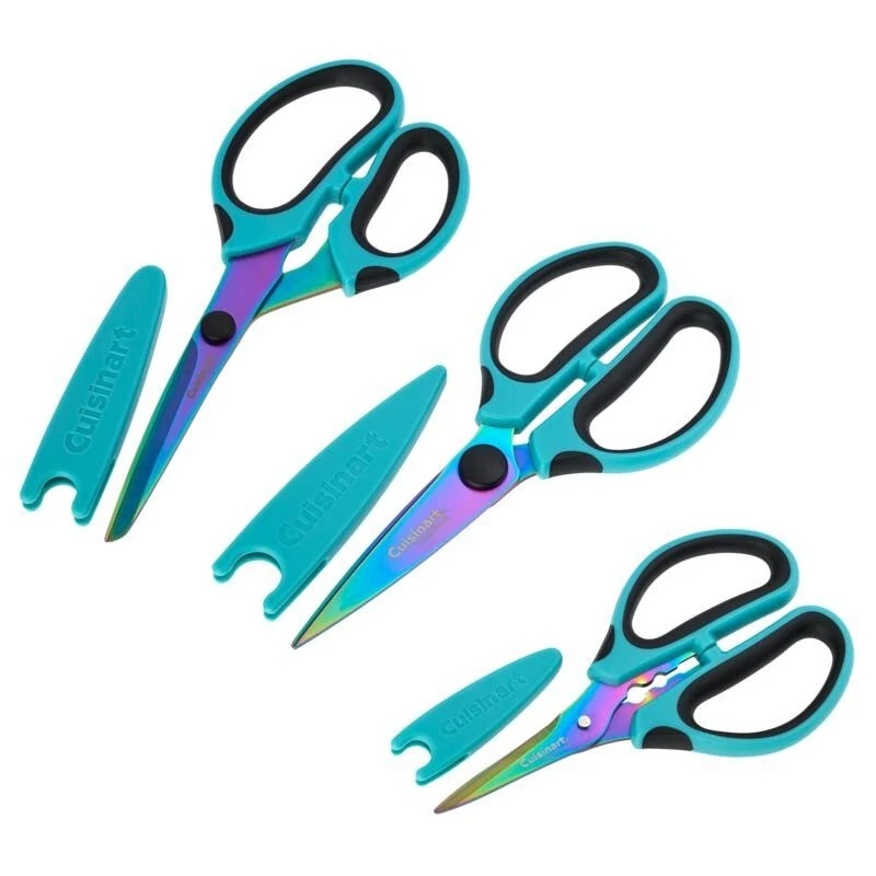 *Cuisinart 6-piece Iridescent Shear Set with Blade Guards - Turquoise
Opens in a new window or tab