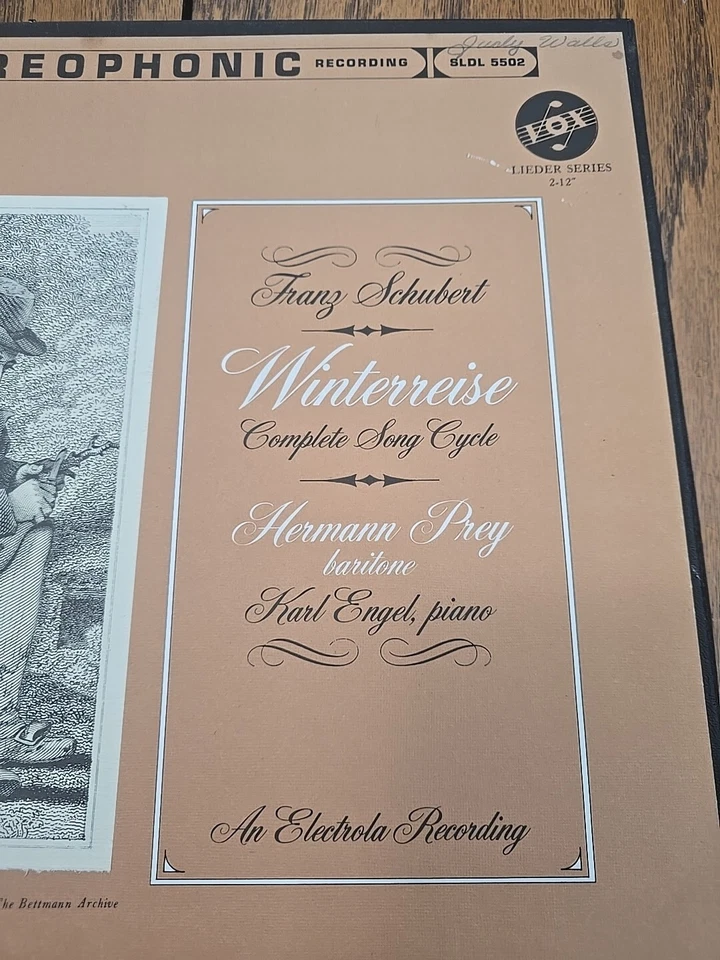 Franz Schubert, Hermann Prey, Karl Engel:  Winterreise Op.89, Stereophonic LP Foto 3 de 4