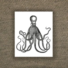 temporary tattoo - Set of two wrist size Octopus (approx. 1.5" each)