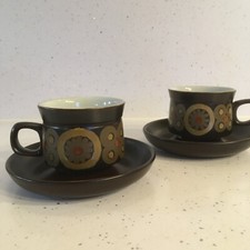 Denby Arabescue  cup and saucer x 2