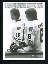 Peter McNab & John Wensink circa 1970's Original Photo Boston Bruins