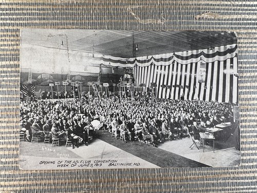 Opening of the AD-Club Convention June 9 1913 Baltimore MD Advertising Postcard