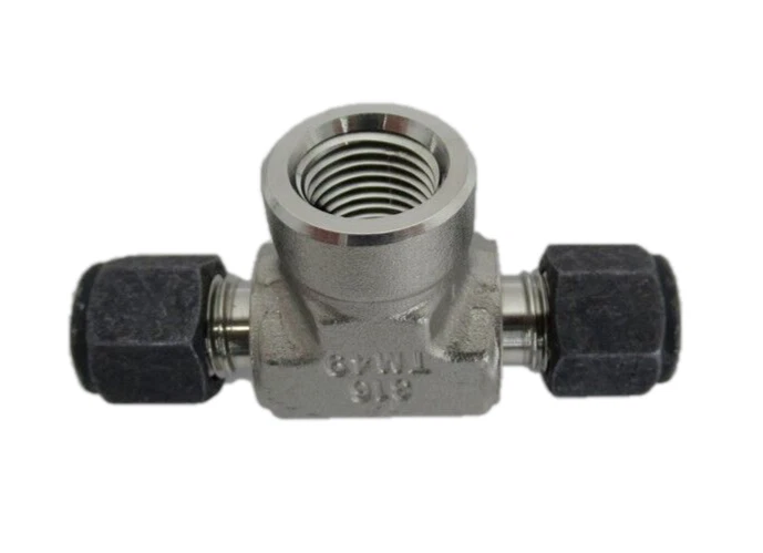 Parker 4-4-4 OBZ-SS CPI Female Branch Tee 316SS, 1/4” single ferrule x 1/4" FNPT - Image 3 of 4