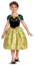 Anna Coronation Gown Disney Frozen Princess Fancy Dress Halloween Child Costume