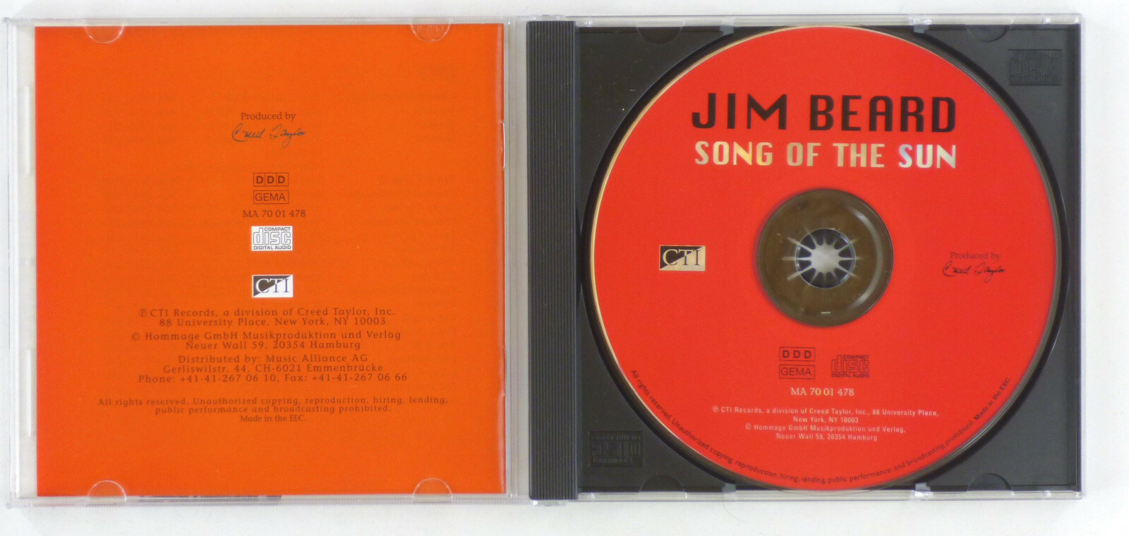 CD Disc Jim Beard Song of the Sun A7449L7 4011220014780 eBay