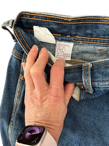 Vintage 80s SERGIO VALENTE Denim Jeans 32” Waist 28” Inseam Size 33 Embroidered - Picture 8 of 8