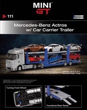 Super rare!1/64 MINI GT Mercedes-Benz Actros Car Carrier Car