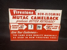 Firestone Tires Sign Vintage Rare Petroliana Advertisement on The Hot Collector