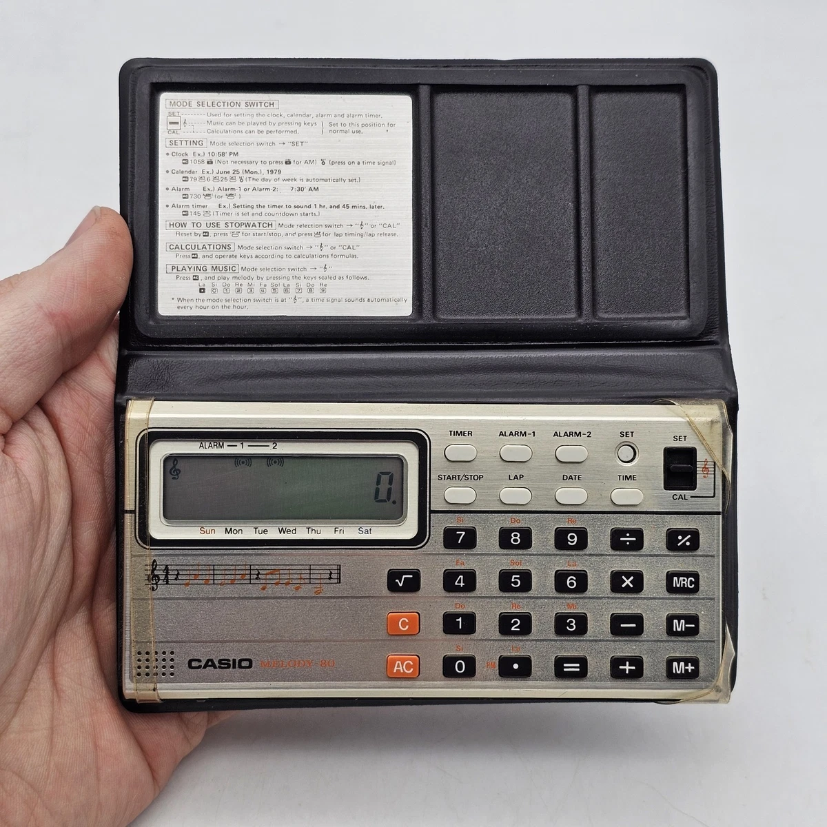 Calculatrice Musicale Casio ML-831 – Vintage Années 80, Avec étui, Fonctionnelle