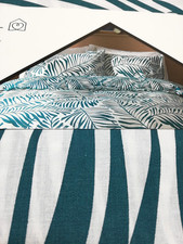 Duvet Cover Bedset Single Habitat Leaf Print & Slip Floral 2 Piece Set 200x135cm