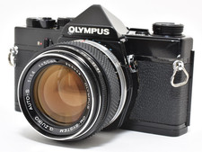 Meter Works  Excellent 5 OLYMPUS OM-1 Black 35mm SLR 50mm F1.4 From Japan