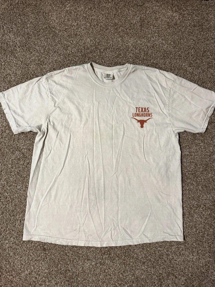 Camiseta Texas Longhorns Estilo Vintage Gráfica Colores Cómodos Para Hombre Talla 2XL Foto 2 de 4