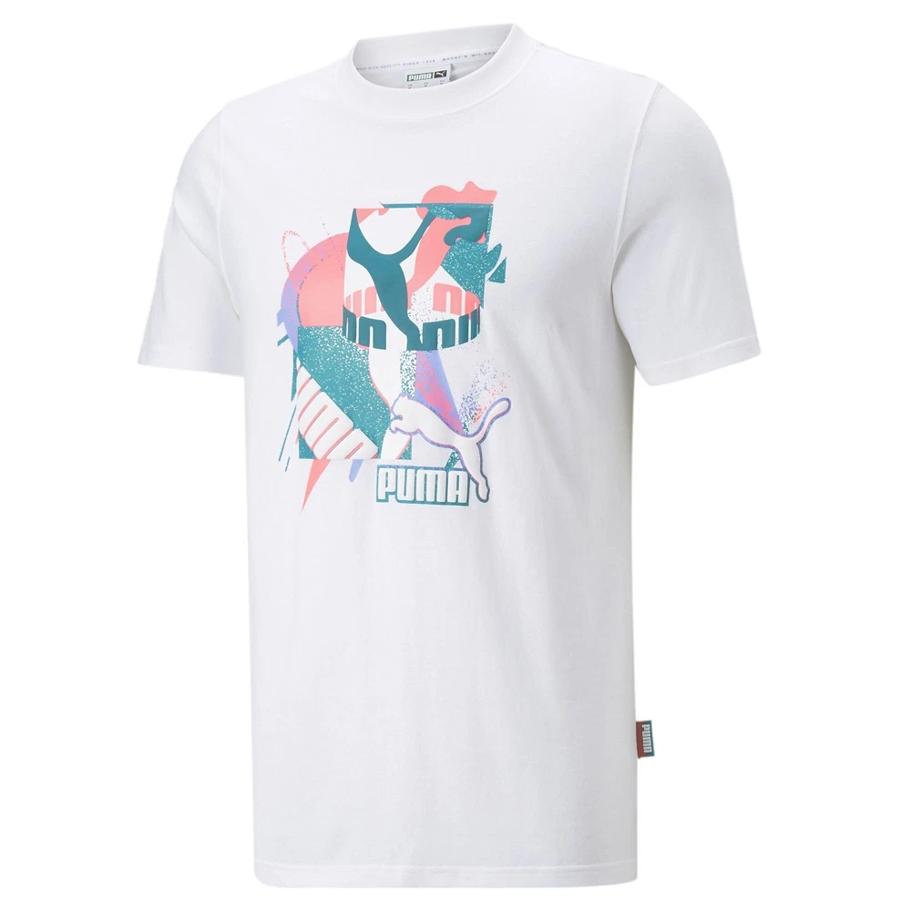 T shirt Puma Fandom grafica girocollo manica corta uomo taglia S top casual 5361