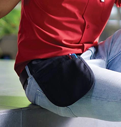 Uncommon Threads Unisex Pouch Apron for Restaurant and Work Uniform, Black - Image 2 of 4