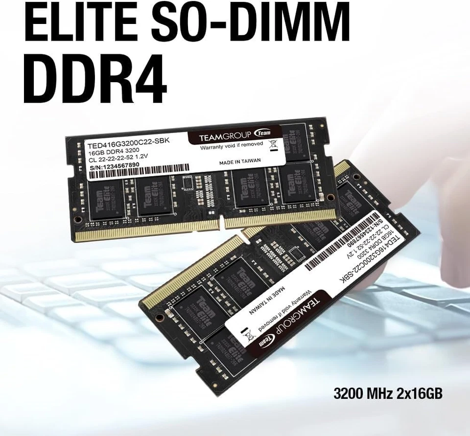 TEAMGROUP Elite DDR4 16GB Kit (2 x 8GB) 3200MHz PC4-25600 CL22 Unbuffered Non-EC - Image 3 of 4