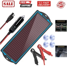 12V Solar Battery Charge: Waterproof Portable Solar Panel Kit - Battery Maint...