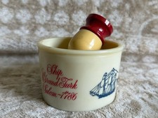 Vintage Old Spice Shaving Mug Ship Grand Turk Salem 1786 Shulton With Brush