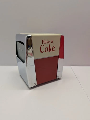 Coca Cola Napkin Dispenser Metal Diner Have a Coke Vintage 1994 Chrome