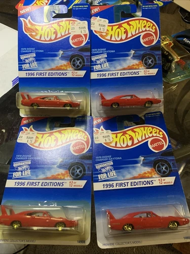 1970 4 Dodge Chargers Daytona Hot Wheels 1996 First Edition #3 of 12 Vintage