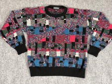 Expressions International Vintage 80 Acrylic Knit Pullover Sweater Men's Size L