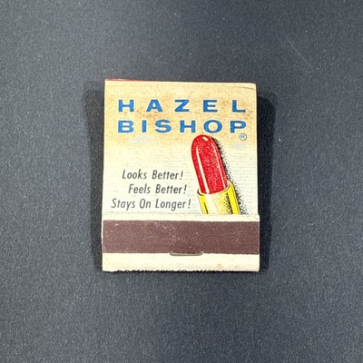 HAZEL BISHOP LONG LASTING LIPSTICK RESISTS CHIPPING MATCHBOOK UNSTRUCK!