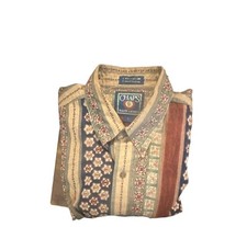 Vintage Chaps Ralph Lauren Long Sleeve Button Up Shirt Aztec Stripe Print