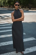 anthropologie - Maeve Jamie Satin Halter Maxi Dress - FreeShip Authentic