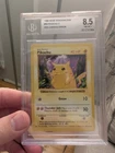 Pokemon 1999 Pikachu Base Set 58/102 Red Cheeks Error Shadowless BGS 8.5