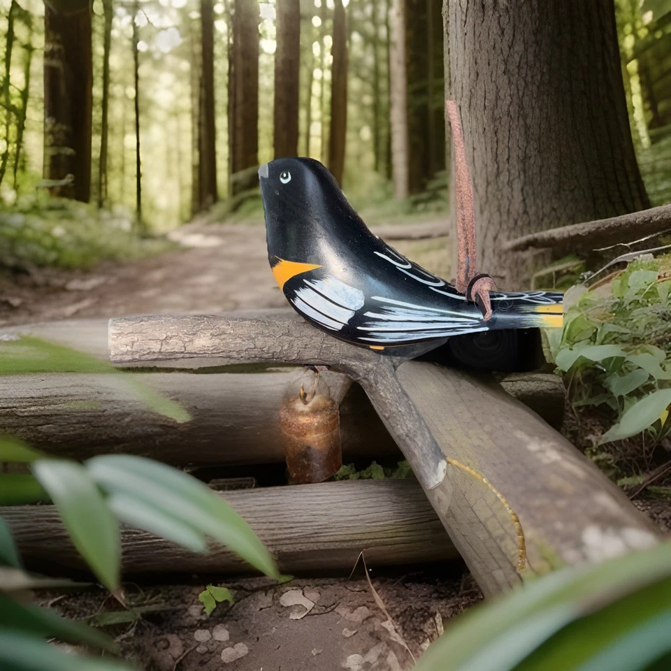 Juego de 4 campanas de viento pintadas a mano por The Bird House of Cape May Jingle Birds Foto 3 de 4