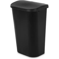 11.3gal Lift Top Waste Basket Black - Brightroom: Kitchen Trash Can