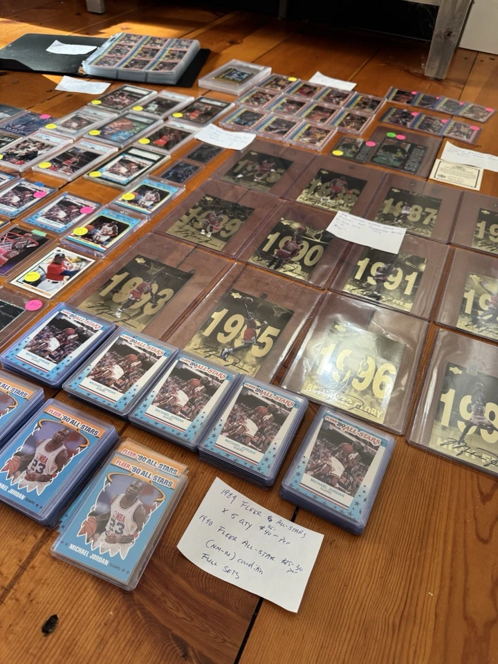 LOTE 380 cartas Michael Jordan & Shaquille O’Neql novato $6 média cada lote ex-esposa🔥 - Imagem 2 de 4