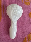 VTG Milk Glass Decanter/Perfume/ Barb Bottle Stopper Victorian Raised Decoration