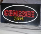 Vintage Genesee Lighted Beer Advertising Sign Bar Mancave 24" x 12"  Great Shape