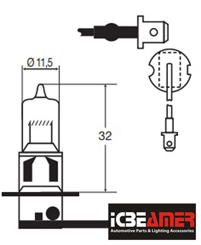 x2 H3 12V 55W pair Fog Light Xenon HID Super White Plug and Play Bulbs Lamp E590 - Image 4 of 4