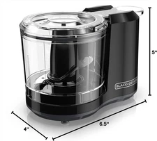 1.5-Cup Electric Mini Food Chopper, One Touch Pulse Dishwasher Stay Sharp Blade