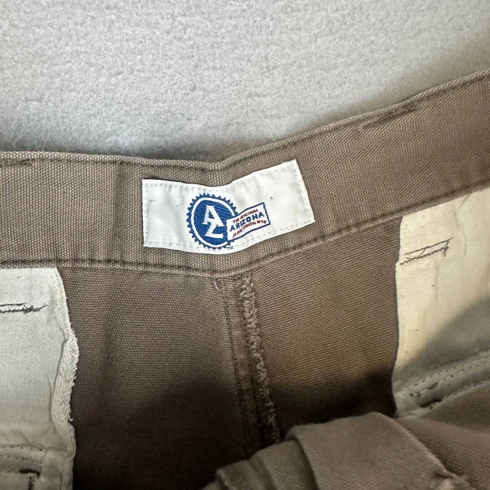 Vintage Arizona Jean Co Cargo Shorts Mens Fits 34 Olive Twill Canvas Paratrooper - Image 3 of 4