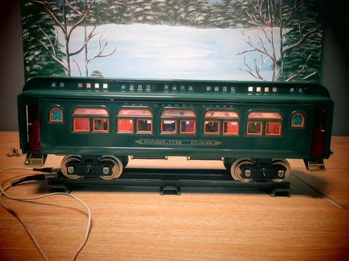 LIONEL 11-40089B STANDARD GAUGE 428 PARLOR PASSENGER CAR O.B. NEW. DARK GREEN. - Picture 7 of 12