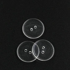 1Inch 25mm Sewing Flatback Resin Buttons for DIY Craft Clear Pack of 50 Pcs